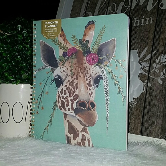 Flower crown Giraffe large  monthly planner 2020 - Picture 2 of 8